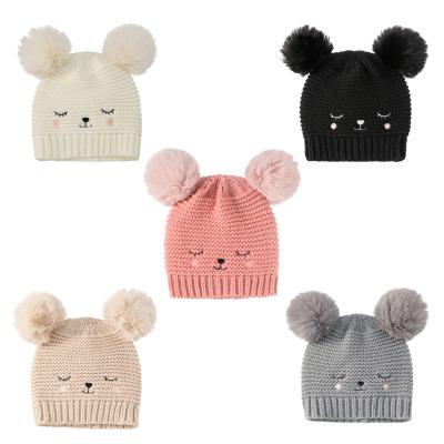 China Lovely COMMON Baby Winter Infant Kids Beanie For Boys Girls Cap Knitted Winter Warm Cute Hats for sale