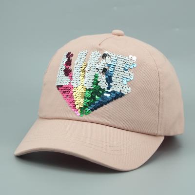 China Shiny Diamond Sequins Embroidery Patch Adjustable Snapback Baseball Cap Babies COMMON Baseball Cap for sale