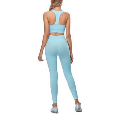 China High Quality Breathable Women Compression Workout Sports Seamless Fitness Crop Top Tank Yoga Leggings Sets Equipments for sale