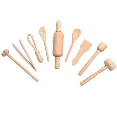 China Cheap Viable Hot Selling Good Quality Junior Baking Kitchen Set Wooden Kids Baking Tool Kit for sale