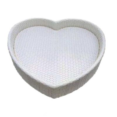 China Eco - Friendly Customized Swimming Basket Floating Heart - Shaped Water Proof Rattan Serving Tray for sale