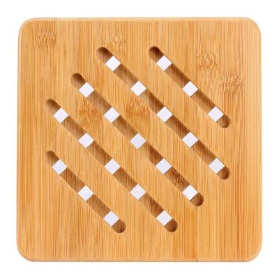 China Viable Heavy Duty Hot Pot Stand Pads Bamboo Tripod Mat Coasters Set for sale