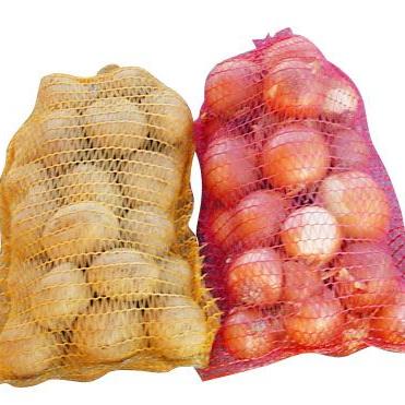 China Recyclable cheap PP/PE knitted plastic gauze mesh raschel packing bags for agriculture fruit vegetable for sale