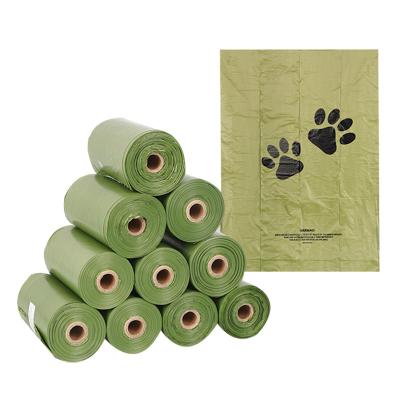 China Wholesale Degradable Garbage Stocked Yiwu Feishang PPE Mini Dog Walking Footprint Print Bag Dog Poop Bag for sale