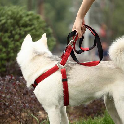 China Durable Durable Accessories H-Shaped Chest Harness Polyester Rope Dog Leashes Dog Collar And Leash Set for sale