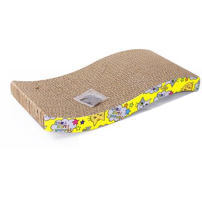 China Viable Hot Sale Pet Cat Toys Supplies Grinding Claw Toy Cat Scratcher Corrugated Cardboard With Catnip for sale