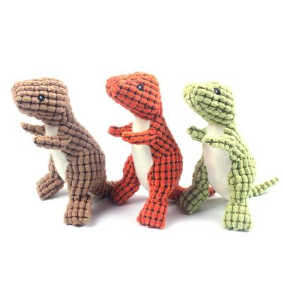 China Viable in the Running Toy For Pet Dog Cat New Realistic Dinosaur Plush Bouncy Sound Animal Bound Toy for sale