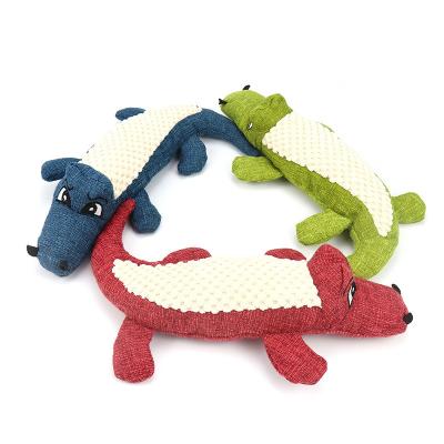 China Wholesale Viable Simulation Resistant Crocodile Bite Healthy Dog Toy Hide And Search Dog Plush Toy for sale