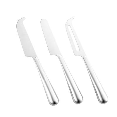 China 2023 Viable Blister Card Cheese Tools Gift Box Cavity 3pcs Stainless Steel Cheese Knife for sale