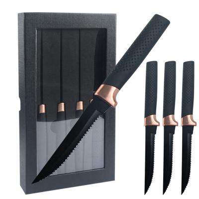 China Viable Recommend Viable Black Box Kitchen Knives 2cr13 Stainless Steel Customized Logo for sale