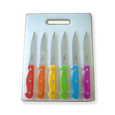 China Hot Sale Sustainable Knife Sets Kitchen Cutting Daily Use Seven Pieces Set Logo Customized for sale