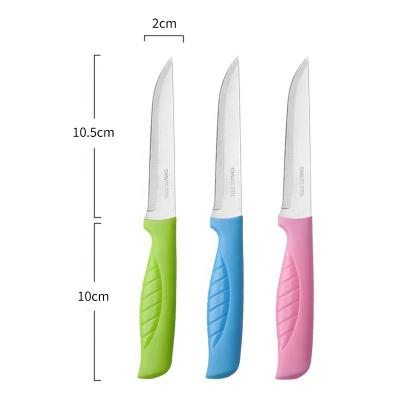 China Sustainable Fashion Stainless Steel PP Kitchen Knives Stainless Steel Fruit 6pcs Top Knife for sale