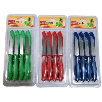 China Sustainable Hot Sale Blister Card Kitchen Knives Stainless Steel Fruit Knife With Stainless Steel for sale