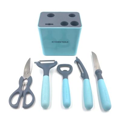 China Sustainable Promotion Utensils PP Tpr Stainless Steel Utensil Sets Color Box for sale