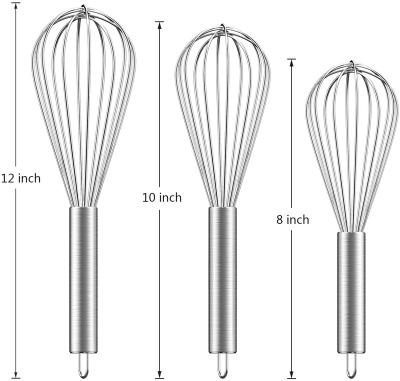 China Viable Kitchen Tool Stainless Steel Egg Beater Egg Baking Beater for Bleding Mixing for sale