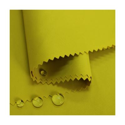 China Yellow waterproof polyester windbreaker bio-comparative woven outer fabric for sale