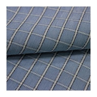 China Custom Dyed Polyester 100 Yarn Check Shirt Linen Fabric for sale