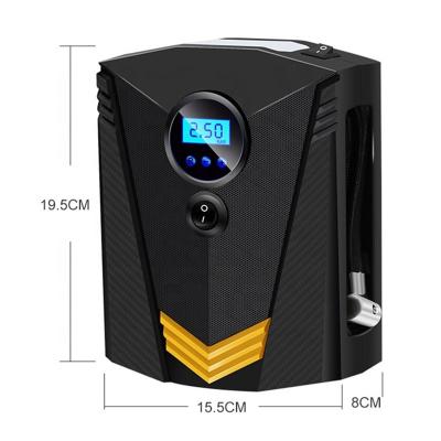 China Factory price mini basketball dc 12v 120w 150psi digital car/boat air compressor pump/car tire inflator pump for sale