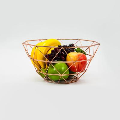 China Wholesale Vegetable Viable Baskets Organizer Metal Basket Home Decor Wire Kitchen Fruit Laundry Picnic Storage Bags for sale