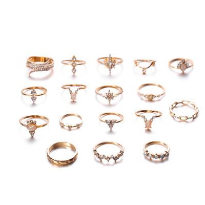 China Classic CLASSIC Geometric White Alloy Trendy Women Fashion Rings for sale