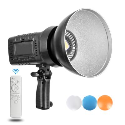 China Continuous Studio 200W Output LED Video Light with 3 Color Filters 5600K Dimmable Daylight Photography Shooting Light with Reflector for sale