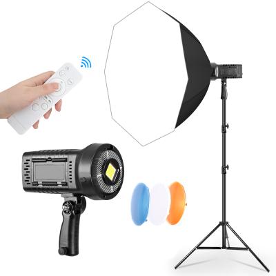 China Studio 200W LED Video Light with 5600K Dimmable Daylight Octagonal Soft Photography Light Box Softbox for Portrait Product Shooting for sale