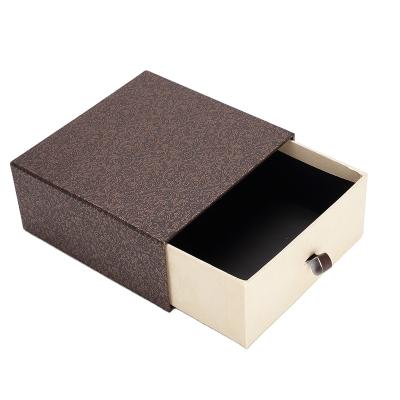 China Recyclable Custom Logo Small Drawer Jewelry Gift Paper Rigid Cardboard Box For Packaging for sale