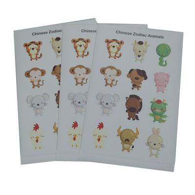 China Planner Chinese Zodiac Animal Waterproof Customized Paper Stickers For Kids for sale