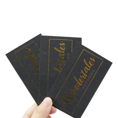 China Matt Black Gold Foil Hot Popular Luxury Business Gift Stamping Logo Paper Business Cards Printing for sale