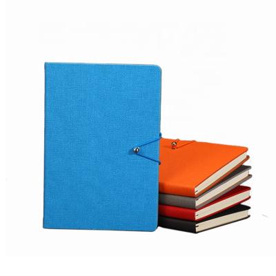 China Custom printing PU leather a5 notebook special texture thin elastic curvature hardcover book for sale