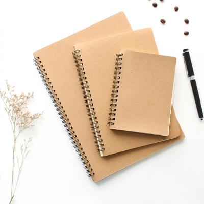 China Printed Recycled Brown Kraft Paper School Spiral Notebook Printing for sale