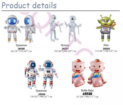 China Party Robot Balloon Kids Gift Space Astronauts Movie Inflatable Aluminum Balloon for sale