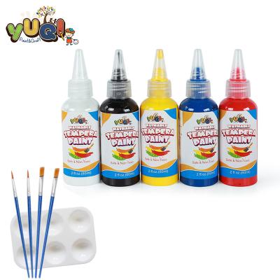 China Drawing TEMPERA 60ML PAINT 5COLOR PER SET WASHABLE for sale