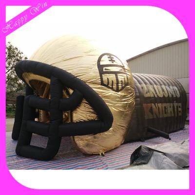 China promotion activity/advertising football inflatable helmet,commercial american inflatable football helmet tunnel for sports for sale