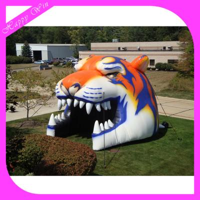 China Inflatable Promotion Activity/Advertising Giant Tiger Head Helmet, Sports Inflatable Animal Helmet For Football Party for sale