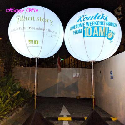 China Outdoor Promotion Advertising Custom Logo Printed Led Balloons Stand LED Inflatable Balloon, PVC Balloon With Tripod And Custom Logo for sale