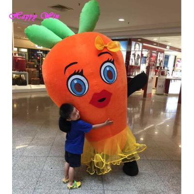 China New promotion activity/advertising plush carrot inflatable mascot costumes,advertising walking plush carrot mascot for sale for sale