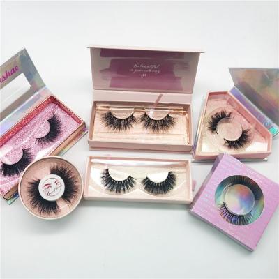 China 100% Recyclable Real Mink Eyelashes Custom Logo Packaging Box for sale