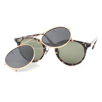 China Fashion Sunglasses Round Clip On Sunglasses, Flip Up Sunglasses Vintage Sunglasses for sale