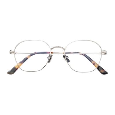 China Fashion Unisex Round Blue Light Blocking Verres En De Verres Metal Eyeglasses Glass Frame for sale