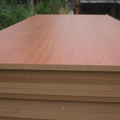 China Hotel 18mm Cherry Color Melamine MDF for sale