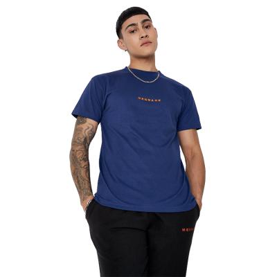 China Anti-Wrinkle Crewneck Fashion Custom Logo Men Short Sleeve 100% Cotton T-Shirts for sale