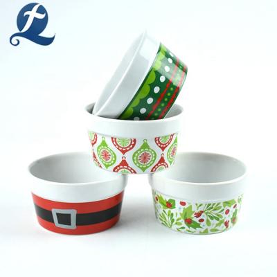 China Ceramic Round Shape Sustainable Wholesale Dog Food Custom Pet Bowl for sale