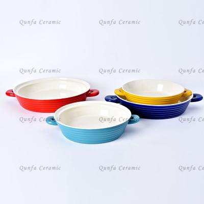 China Durable Modern Custom Ceramic Glazed Microwave And Solid Color Flat Bottom Oven Safe Porcelain Plate for sale