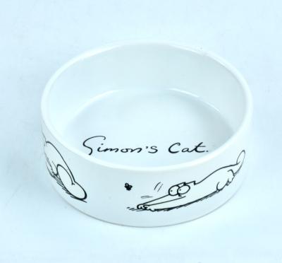 China Factory price sustainable wholesale china pet food feeding cat ceramic bowl for sale