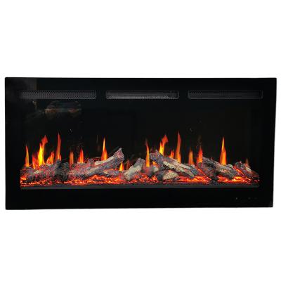 China 3 Side Light Modern Electric Heater LED Screen Modern Electric Fireplace OEM Flame 3D Fireplace Smart Built In Electric Fireplace for sale