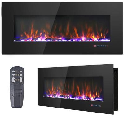 China Hotel Luxstar 42 Inch Wall Mounted Fireplace Electric Fireplace Heaters Not For Recessed Log Crystal Decorative Fireplace For Sale for sale