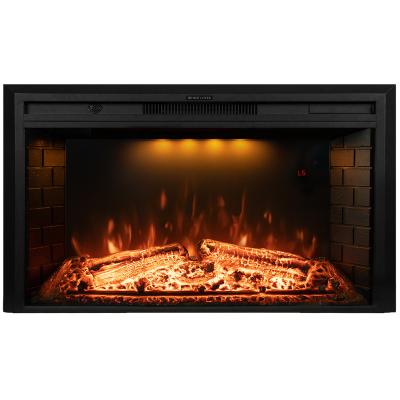 China Hotel Luxstar 28 Inch High Quality Indoor Electric Fireplace Insert Heaters Decor Led Flame Effect 750/1500W Output for sale