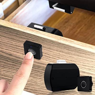 China Plastic Small Boxing Smart Fingerprint File Cabinet Lock Biometric Fingerprint Clothes Locker Lock For Office Home for sale