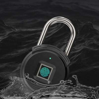 China Modern Ip65 Waterproof USB Charging Padlock Biometric Fingerprint Keyless Smart Padlock for sale